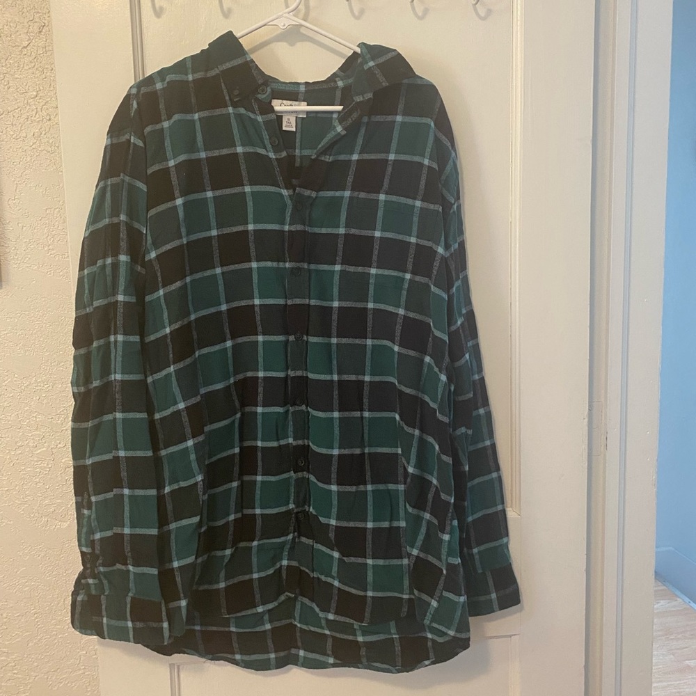 Men’s flannel green soft